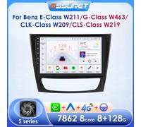 Radio de coche Android 6115 para Mercedes Benz W211 E200 E220 E300 E350 E240 E270 E280 W219 reproductores estéreo de coche CarPlay pantalla 2 Din 9inch QS8