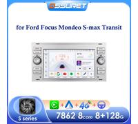 Radio con Android para coche, reproductor Multimedia con Carplay para Ford Focus 2007, Mondeo, s-max, C, max, Kuga, Galaxy, Fiesta, Transit, Fusion, Connect Cámara trasera P2-CP G
