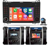 Radio de Coche Android para Mercedes Benz Clase A/B/V W169 W245 W639 Vito Viano Sprinter W906, CarPlay & Android Auto Inalámbrico, 2+64G Autoradio con GPS, DSP, WiFi, Cámara de Visión Trasera