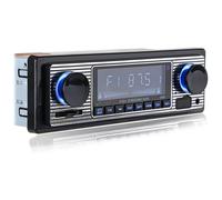 Radio de coche Bluetooth vintage, reproductor multimedia MP3 inalámbrico, entrada AUX de EE. UU.