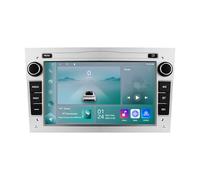 Radio de Coche Carplay para Opel Corsa Meriva Tigra Twintop Vectra Combo Astra Vivaro Signum Zafra, Android 13 Navegador GPS 2+32GB Pantalla táctil de 7 Pulgadas Soporte DSP Bluetooth SWC (Plata)
