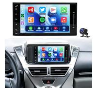 Radio de coche con pantalla táctil Android 13 de 7 pulgadas para Toyota iQ | 2 DIN para Toyota iQ con Wireless CarPlay Android Auto Bluetooth WiFi 5G GPS Navegación FM Radio SWC AHD Cámara de visión