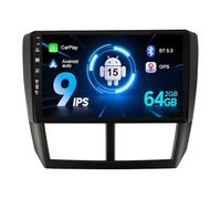 Radio de Coche de 9 Pulgadas para Subaru Foreste/Impreza WRX STI 2008-2014 Android 14 CarPlay/Android Auto Car Stereo con BT/Controles en el Volante/Pantalla Dividida/Navegación GPS/WiFi (2GB+32GB)