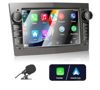 Radio de Coche de Doble DIN Opel Astra Antara Vectra Corsa Zafira Meriva Vivaro Combo, Compatible con Wireless Carplay & Android Auto,7 Pulgada Touchscreen Bluetooth/FM/Am/USB/RDS/Mirror Link - Gris