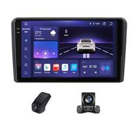 Radio de coche doble DIN con Bluetooth, para A3 2 8P 2003-2013 S3 2 2006-2012 RS3 1 2011 2012, Carplay inalámbrico, Android Auto, pantalla táctil de 9 pulgadas, estéreo FM con cámara de respaldo (C20P