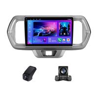 Radio de Coche Doble DIN con Bluetooth para Toyota Paso III 3 2016-2021 con Carplay inalámbrico Android Auto Pantalla táctil de 9 Pulgadas estéreo FM con cámara de visión Trasera y Control en el Vol