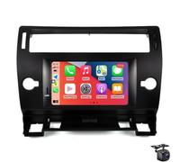 Radio de Coche estéreo para Ci-troen C4 C-Triomphe 2004-2011 CarPlay inalámbrico Android Auto DSP navegación GPS Pantalla táctil de 7 "Mic Bluetooth 5.0 MirrorLink(Size:8CORE 6+128G,Color:Negro)