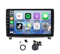 Radio de coche inalámbrico Carplay Android 15 2G + 64G para Peugeot 407 2004-2008 9 pulgadas pantalla táctil radio con Android Auto GPS Navi, Bluetooth WiFi FM/RDS Control de Volante Cámara trasera