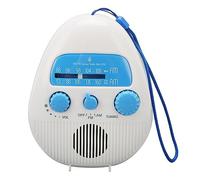 Radio de Ducha Portátil, Radio Am FM con Pilas, Radio de Baño Impermeable, Altavoz Integrado, Volumen Ajustable, Altavoz de Audio para Baño Al Aire Libre Interior