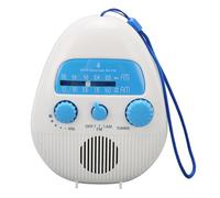 Radio de Ducha Portátil, Radio de Baño Impermeable con Altavoz Incorporado, Radio FM Am con Pilas, Perilla Giratoria, para Uso en el Baño