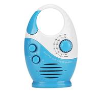 Radio de Ducha, Radio de Ducha Am FM Portátil a Prueba de Agua con Asa Superior para Uso en el Baño Al Aire Libre, Altavoces Integrados, Azul