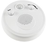ChiliTec Radio con detector de movimiento, sensor de 360°, encendido por movimiento, funcionamiento con batería, 3 pilas AA, montaje en pared y techo, color blanco