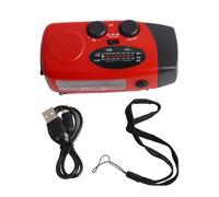 Radio de Emergencia Am/FM con ABS, manivela, generación de Electricidad, Carga Solar, luz LED, prevención de desastres y función NOAA.
