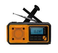 Radio de emergencia con energía solar de 4000 mAh, carga manual con manivela, radio AM/FM SW multibanda, linterna de lectura LED, versión es