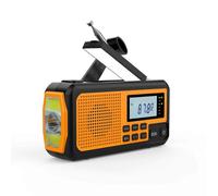 Radio de emergencia con manivela + FM BT con batería de 5000 mAh y despertador solar, edición Blackout E 0619 SZRH AX 0725, edición 0816 mia