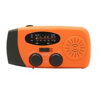 Radio De Emergencia con Manivela Y Panel Solar, Am/FM Radio Portatil Pequeña Pilas, Radios Solar De Emergencia con Manivela, Linterna Dinamo Outdoor Radios De Bolsillo A Portátil para Viajes Camping