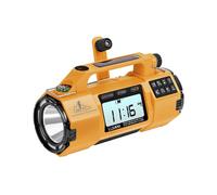 Radio de Emergencia Multifunción con Bandas AM/FM/SW/WB, Linterna , Altavoz , Generador de Manivela