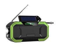 Radio de emergencia multifuncional Marvel, paneles solares duales y carga de dinamo, brújula y diseño duradero e impermeable para el máximo