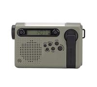 Radio de Emergencia Portátil con Alarma SOS, Radio FM Am SW de Banda Completa con Carga Solar, Radio Meteorológica con Manivela Manual con Linterna, Modo de Búsqueda de Radio(#2)