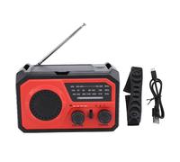 Radio De Emergencia Portátil con Linterna FM Am Y Manivela 16000 mAh para Aire Libre Brújula Integrada Y Batería Duradera Ideal para Senderismo Campamentos Y Situaciones De Crisis