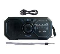 Radio De Emergencia Portátil Linterna LED Multifunción Recarga Solar Radio FM/Am Portátil para Acampar Senderismo Apagones Y Supervivencia