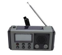 Radio de Emergencia, Radio Meteorológico de Manivela Solar de 10000 MAh, Altavoz BT con Transmisión FM Dab e IPX6 Impermeable para Iluminación Al Aire Libre y Respaldo de Energía