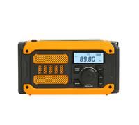 Radio de emergencia, radio solar recargable, mini radio FM AM con manivela