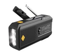 Radio de emergencia solar con linterna y batería externa 2000 mAh