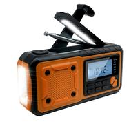 Radio de Emergencia Solar de 4000 MAh con Carga Manual y Manivela, Radio AM/FM SW Multibanda, Linterna de Lectura LED, Versión UE.