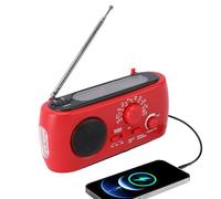 Radio de Emergencia Solar de manivela con Am/FM/SW, 3 linternas LED, Alarma SOS y bater¨ªa, Radio Port¨¢Til de Supervivencia para Camping, Senderismo y apagones