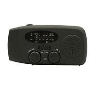 Radio de Manivela de Emergencia - Am/FM Portátil con Linterna LED, Panel Solar y Carga USB, Radio meteorológica para Supervivencia, Camping, Emergencias y Uso Diario, Resistente al Agua