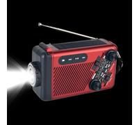 Radio De Manivela De Energía Solar, Portátil Radio Am/FM, Radios De Supervivencia De Carga De 3 Vías para Viajes, Radios De Manivela De Mano para Preparación Desastre Aventuras Al Aire Libre