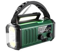 Radio de Manivela Manual de Emergencia con EnergíA Solar Radio AM FM NOAA Radio MeteorolóGica, SOS, 3 Modos Antorcha LED, LáMpara de Lectura