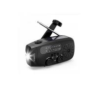 Radio de manivela portátil - STREETZ - FM/AM - Ajuste digital - Batería 2000 mAh - Autonomía aprox. 20 h