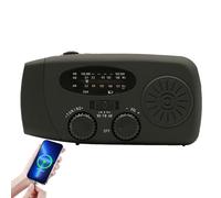 Radio de manivela,Radio de manivela - Radio Recargable - Linterna Am/FM Radio portátil USB Solar manivela Carga para Interior al Aire Libre