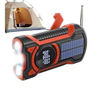 Radio De Manivela - Radio De Supervivencia Solar Con Batería De Gran Capacidad Recargable | Altavoz Recargable Multibanda Linterna de Alta Luminosidad para Viajes Aventuras Trabajo Gimnasio Playa Camp