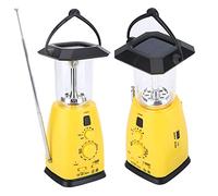 Radio de Manivela Solar, Lámpara Portátil Multifuncional para Acampar, Linterna de Emergencia, Lámpara de Antorcha, Cargador de Teléfono con 8 Bombillas LED, 2 Modos de Brillo Y Carcasa de Lámpara Tra