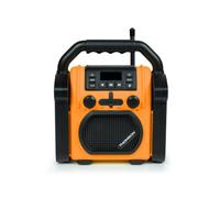 Radio de obra FM Bluetooth 30W, IPX54, Aux-IN, salida auriculares, portátil, alimentación dual