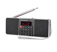 Radio de Reproductor de MP3, 87.5-108MHz Radio FM estéreo PW Memoria de Corte TF/USB Música Llamada Manos Libres Radio de Reproductor de MP3(Rojo)