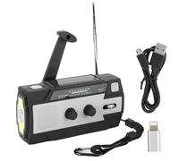 Radio de supervivencia para preparación ante emergencias, resistente al agua con clasificación IPX5, carga solar mediante manivela, radio