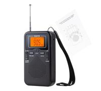 Radio de transistores pequeña, Radios A Pilas Portatil Am FM Radios De Bolsillo con Linterna LED para Supervivencia en Exteriores y acampadas, 12.5x5.8x1.8cm