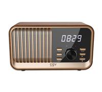 Radio despertador CGV BeBop FM Bluetooth USB SD 8W Madera