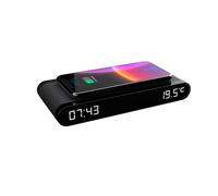 Radio despertador con pantalla digital y función de carga por inducción 15 W