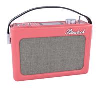 Radio Despertador Vintage FM 2x 1W RMS (Rosa) - RICATECH