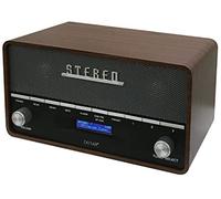 Denver Radio digital DAB-36 – DAB+ y FM, Bluetooth, reloj y alarma, AUX, acabado madera, 10W