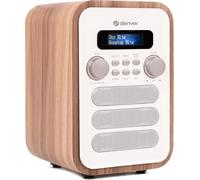 Radio Digital Dab+ y FM. Denver DAB-48WHITE. Radio Despertador. Conexión Bluetooth. Volumen: 2,5 W. Mando a Distancia Incluido. Blanco