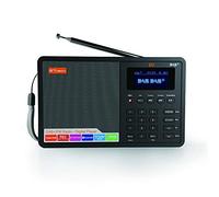 Radio Digital portátil con Dab+ y FM, Pantalla LCD de 1.8 Pulgadas, Altavoz estéreo BT V2.1+EDR, Radio FM con Reloj Despertador, Temporizador de sueño, Reproductor Digital de Tarjeta TF, Entrada AUX,