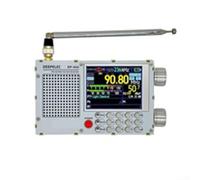 Radio digital portátil, radio de aleación de aluminio con chip TEF6686 para FM, AM, recepción de onda corta, para baño, cocina, exteriores (negro)