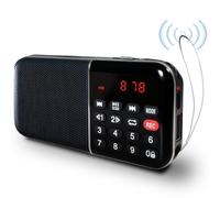 Radio Digital portátil, Radio FM Pequeña con Búsqueda Automática, Batería Recargable Incorporada y Reproducción de MP3 a Través de USB/TF. Un Reproductor Portátil para Acampar, Caminar y Viajar