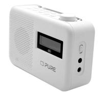 Pure Elan One2 Radio Portátil Dab+/FM con Bluetooth 5.1 (Pantalla LCD, 10 Botones de Memoria, Funciona con 4 Pilas AA) Blanco Algodón